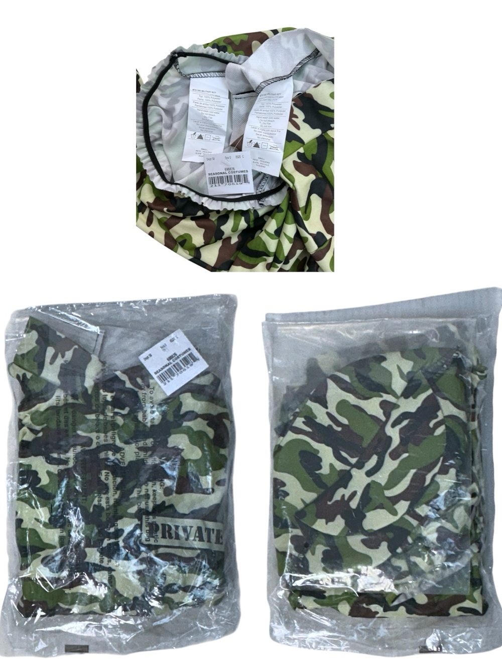 Army Costume Military Camouflage 3 piece Complete Set Children Small - Picture 7 of 16
